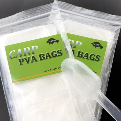 40pcs Carp Fishing Accessories Slow Melting PVA bags For Method Feeder Helicopter Rig PVA Stem Carp Bait Boilies Terminal Tackle