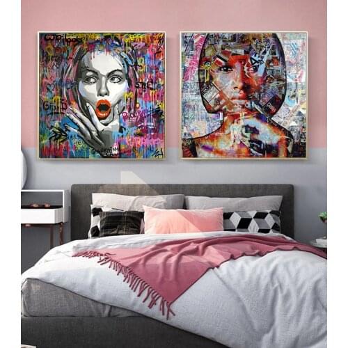 Abstract Character Wall Art Graffiti Movie Star Canvas Painting Popular Poster Interior Home Decoration Mural(No Frame)
