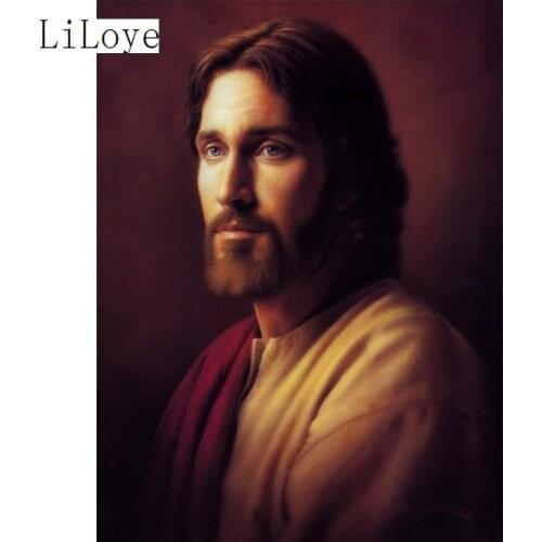 LI LOYE 5D DIY Diamond Embroidery Painting Christian Jesus Crystal Mosaic Cross-Stitch Kit Religion Picture Rhinestones FZ431