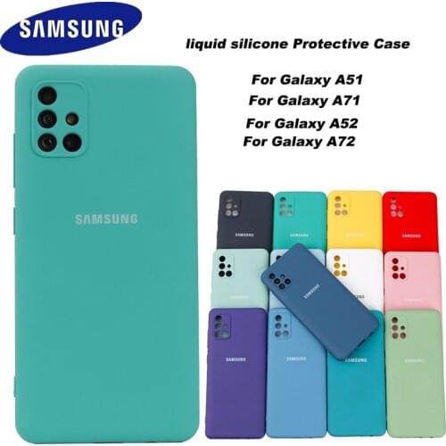 A51 A71 Case For Samsung Galaxy A51 A71 Silky Silicone Cover High Quality Soft-Touch Back Protective Samsung Galaxy A52 A72