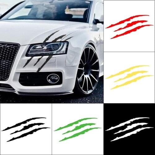 Car Sticker Reflective Monster Claw Scratch Stripe Marks Headlight Decal Decorative Strip