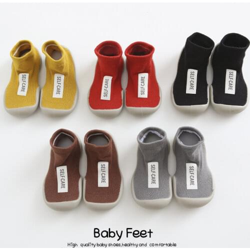Letters Style Boys and Girls Spring and Autumn Childrens Anti-Fall Baby Cotton Sock Shoes Baby Toddler Shoes YYZ-7