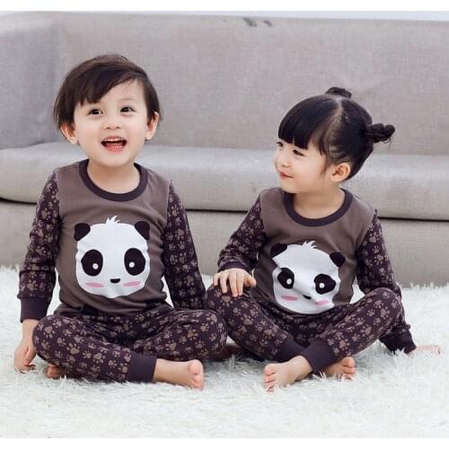 2019 Winter Kids Cotton Pajamas Set Baby Girl Clothes Kids Cartoon Sleepwear Pyjama Enfant Boys Pijama Toddler Inflant Nightwear