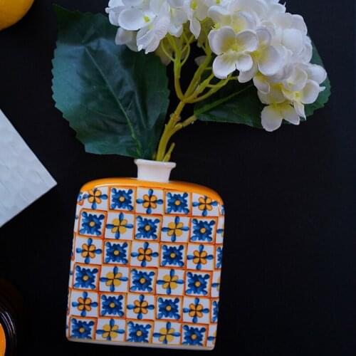 Nordic Ceramic Vase Art Hand Painted Vase Aromatherapy Flower Arrangement Flower Home Decoration Ornaments Ceramic Crafts