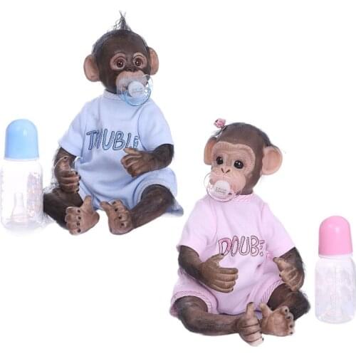 15.8 Inch 40 cm Reborn Baby Dolls Lovely Monkey Doll Soft Silicone Realistic Toy B36E