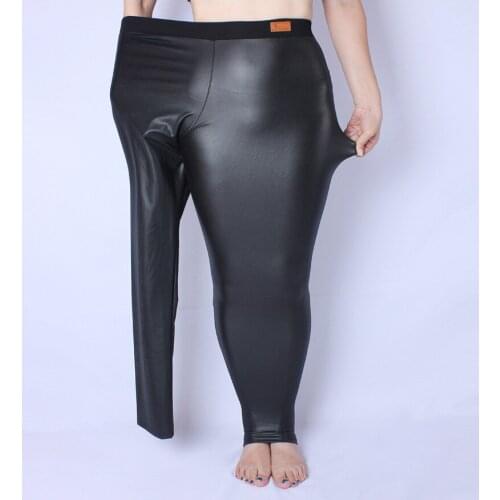 PU Leather Leggings Women High Waist Leggings Stretch Slim Black Legging Fashion PU Leather Pants Women