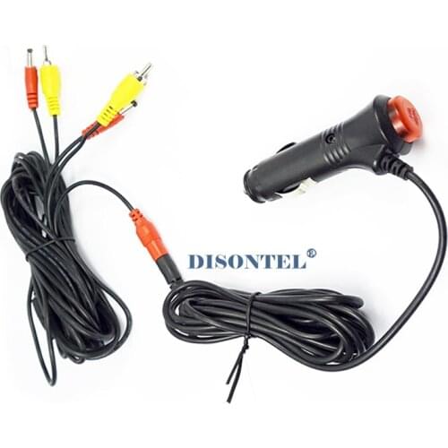 Easy Install Car Cigarette lighter 7M video cable line RCA AV Video for Car DVD Monitor GPS Navigation To Car Rearview Camera