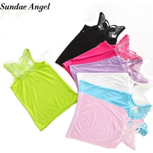 Sundae Angel Girls Summer Dress Off Shoulder Spaghetti Straps Solid Back Butterfly Pattern Design Kids dresses For Girls 2-8 Y