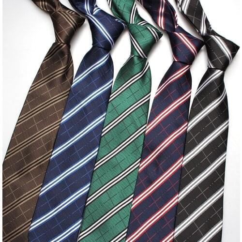 Linbaiway Business Polyester Neck Ties for Men Women Classic Necktie for Wedding Business Suits Corbatas Plaid Stripe Necktie