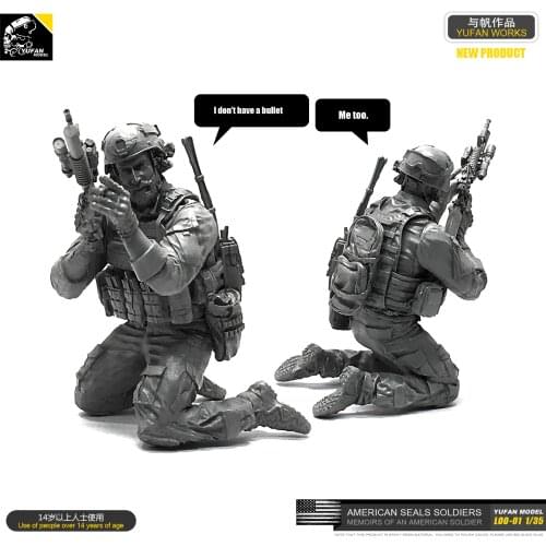 Yufan Model 1/35 Figure U.s. Seals Resin Soldier Model Kit Unmounted Loo-01