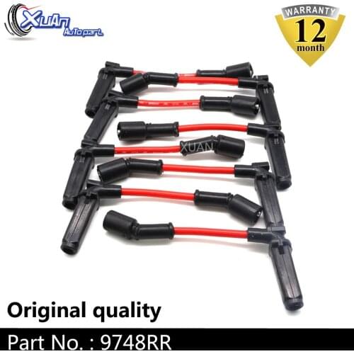 XUAN Spark Plug Wire Kit 9748RR For Chevrolet Corvette Avalanche Silverado Suburban SSR Tahoe Trailblazer For Cadillac Escalade