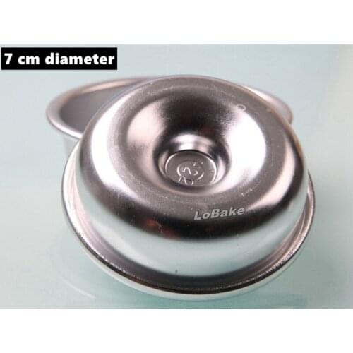10pcs/lot) Brand new small size 7cm diameter round cup shape hollow aluminium pie pan pudding jelly cupcake candy molds tools