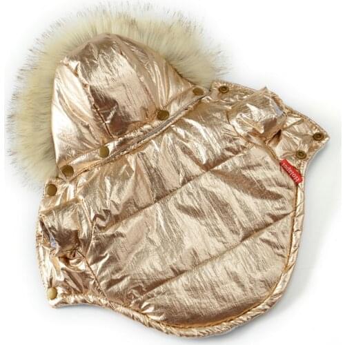 Clothes For Dogs Autumn Winter Warm Puppy Pet Dog Jacket Fur Hooded Waterproof Dog Coat Stylish Chihuahua Yorkie Clothing Outfit