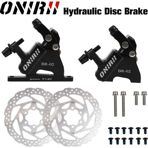 ONIRII Gravel Bike Road Bicycle Hydraulic Disc Brake Flat Mount CX Rotor Brake Caliper CNC Mechanical Wire Pull Cooling Pads New