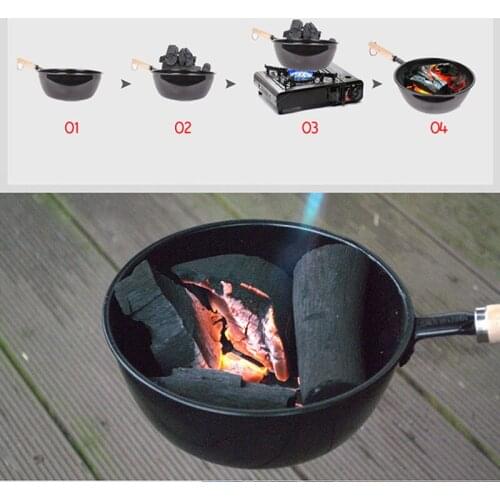 Outdoor camping barbecue point carbon pot ignition stove shift brazier charcoal spoon mini portable ignition stove
