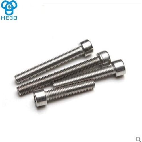 Excellent Quality 3d printer 304 stainless steel M3x4,M3x8,M3*12,M3*16,M3*20,M3*30,M3*40 inner six angle screw 3mm 50pcs/pack