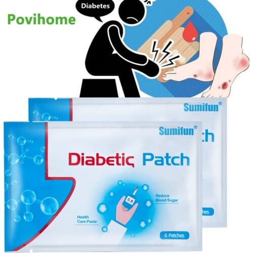 6Pcs Sumifun Diabetic Patch Chinese Natural Herbs Stabilizes Blood Sugar Level Balance Blood Glucose Diabetes Patches Treatment