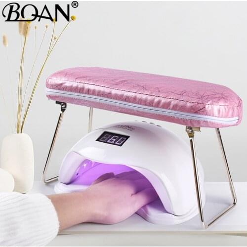 BQAN Leather Nail Art Hand Rests Pillow Wrist Support Hand Holder Cushion Pad Table Manicure Pedicure Tool For Nail Lamp