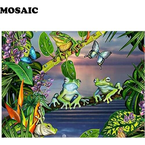 Full square Diamond mosaic pictures,personalized diamond painting Cross stitch,5D DIY Diamond embroidery sale,Animal frog