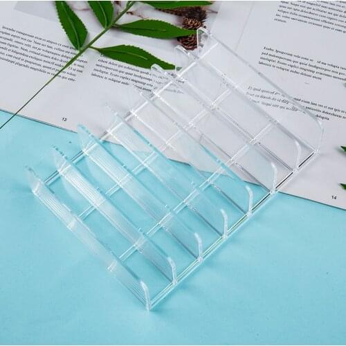 Clear Acryl Oogschaduw Compact Organizer Lade Organisatie Divider Make Storage Box Transparant Slot Cosmetica Case
