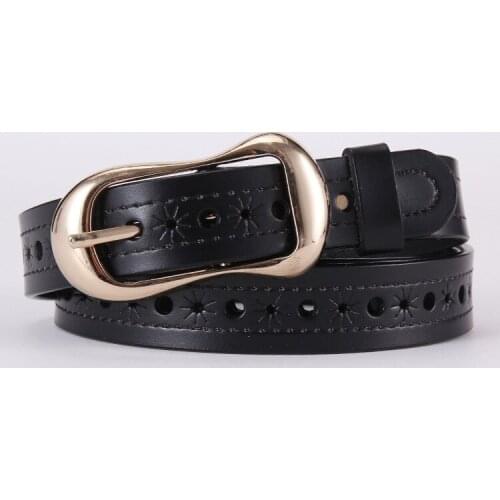 Women Genuine Leather Belt For Female Strap Casual All-match Ladies Adjustable Belts Designer High Quality Brand