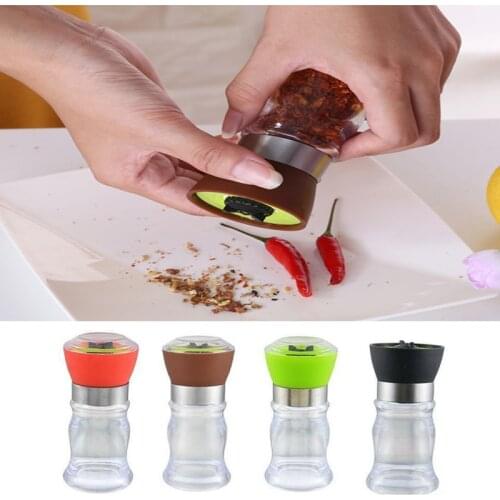 Manual Salt Pepper Mill Grinder Portable Mill Seasoning Bottle Muller Kitchen Gadgets Tools Spice Sauce Grinder Pepper Mills