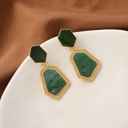 925 Silver Needle Fashiona Stud Earrings Heart Pearls Geometric Ladies Jewelry Gift Simple Prevent Allergy Acrylic SMT0031