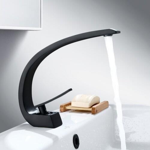 Bathroom Basin Faucet Black Sink Tap Rose Gold Water Tap Hot and Cold Lavotory Faucet mitigeur salle de bain mixer faucet