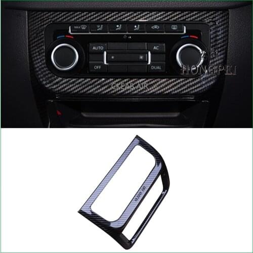 Car styling For Volkswagen VW Tiguan 2012-2015 Interior AC AIR Condtioner SWITCH CONTROL PANEL COVER STICKER TRIM Accessories