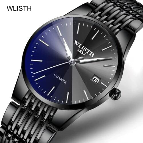 WLISTH Men Watch Top Brand Luxury Waterproof Watch Men Ultra-thin Mens Watch Auto Date Clock Relogio Masculino Reloj Hombre