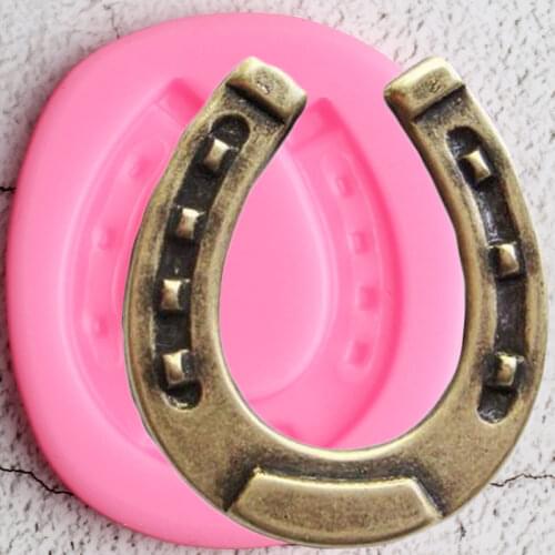 Western Horse Shoe Silicone Mold DIY Cupcake Topper Fondant Cake Decorating Tools Polymer Clay Candy Chocolate Gumpaste Moulds