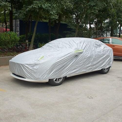 Nylon Car Cover Protection Full Car Covers Silver Snow Sunshade Dustproof Auto Care Accessories Cover