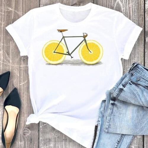 Women Clothes Orange Funny Kawaii 2021 Ladies Cartoon Fashion Short Sleeve Summer Print Tshirt Female Tee Top Graphic T-shirt