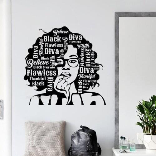 Woman Hairstyle Studio Window Decals Wall Decor Woman Girl Room Art Wall Mural Gifts Hair Salon Beauty Salon Wall Stickers LL865