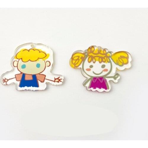 10pcs/pack Lovely Cartoon Children Arcylic Charms Earring Bracelet DIY Jewelry Making