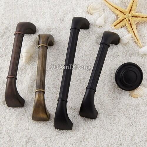 Retro 2PCS European Antique Kitchen Cabinet Door Furniture Handles Cupboard Wardrobe Dresser Shoe Cabinet Pulls Handles & Knobs
