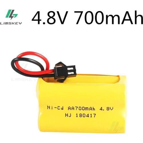 4.8v 700mah Rechargeable Ni-Cd AA 4.8v bateria 4.8v nicd ni cd battery pack 4.8v 700mah for RC boat model car toy