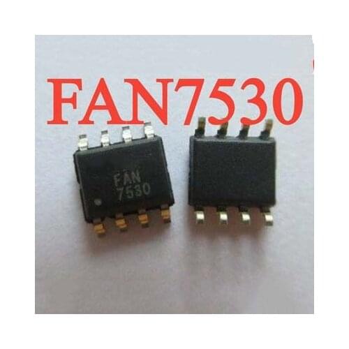 10PCS FAN7530 SOP-8 FAN7530MX 7530 SOP8 SOP SMD The LCD power supply new and original IC Chipset