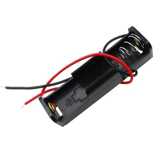 5Pcs New 18650 Battery Holder Box Case Black With Wire Lead 3.7V Clip high quality