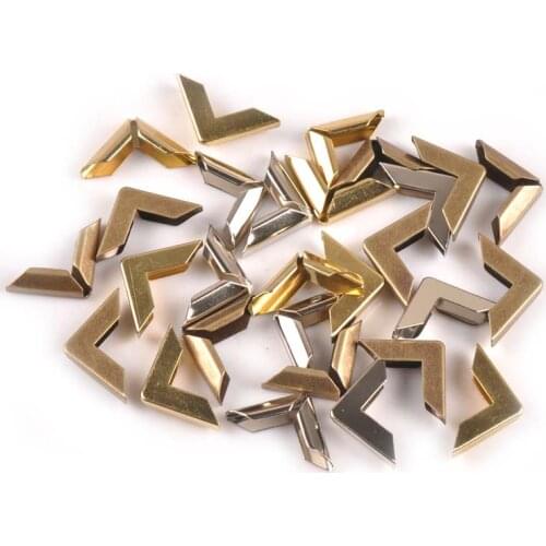 50Pcs 16x16x3mm Right-angle Book Corners Metal Craft Mixed Corner Protector For Photo Albums Menus Folders Decor Supplies C2205