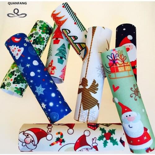 8pcs Christmas series,Print NonWoven Felt Fabric Thickness Polyester Soft Felt Home Decoration For Sewing Dolls Crafts 19x28cm