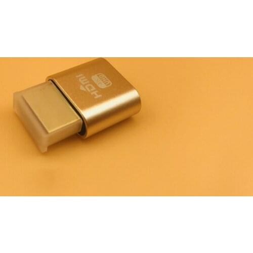 10PCS HDMI VGA Virtual Display Adapter 1.4 DDC EDID Dummy Plug Headless Ghost Display Emulator Video card Lock plate