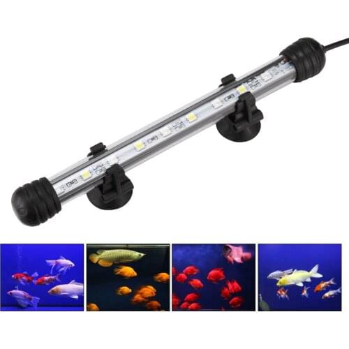 Aquarium Fish Tank 5050 SMD lamps Light Blue/White 18/28/38/48CM Bar Submersible Waterproof Clip Lamp Decor