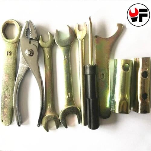 Free shipping 9pcs stock hand tool set wrench Screwdriver Sockets plier Conjunto de ferramenta manual Motorcycle repair tool kit