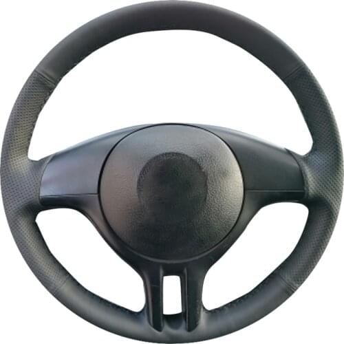 Car Steering Wheel Cover For BMW E39 E46 325i E53 X5 Customize DIY Steering Wrap Microfiber Leather Hand Sewing