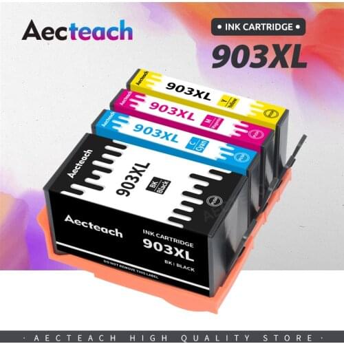 Aecteach 903 XL Full Ink Cartridge for HP 903XL For HP903xl Compatible for HP Officejet Pro 6950 6960 6970 6975 Printer