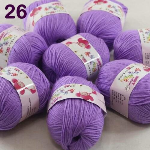 Color Optional 8 ballsX50g Cashmere Silk Velvet Children Hand Kintting Yarn Teal 18-26