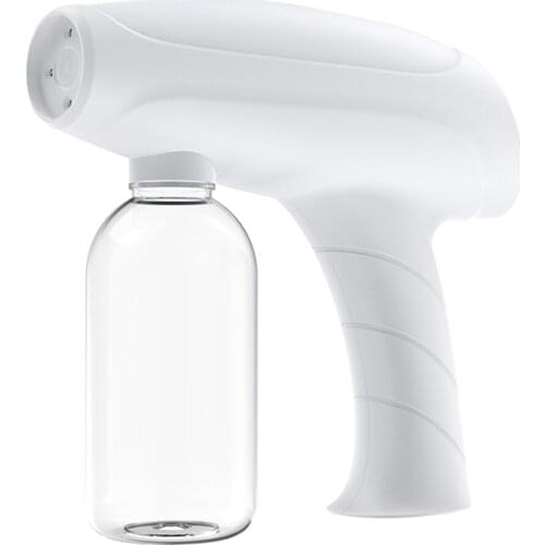 Electric 11oz Sanitizer Sprayer Blue Light USB Rechargeable Nano Steam Water Spray Disinfection Machine Atomizer for Home Office