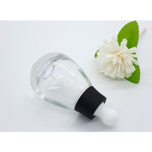 30ml Dropper Bottle Globular Essence Empty Cute Glass Bottle Design Travel Lotion Essential Oil Bottle Clear Skin Care Container