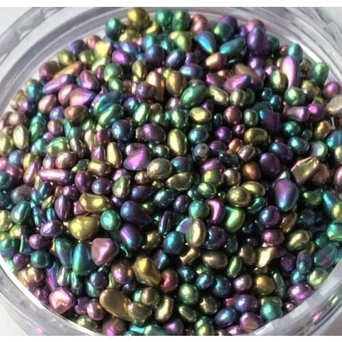 Gardient Rhinestones holo beads Chameleon Stone 3D Nail Rhinestone Small Irregular Beads 1 jar 10g Manicure Nail Art Decorations